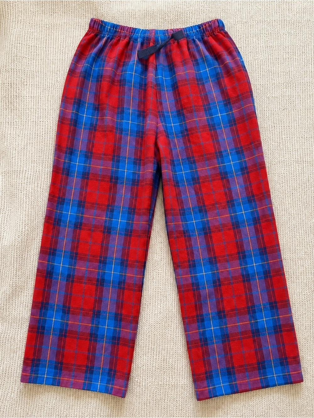Old Navy Kids Red Blue Plaid Pajama Pants L 10–12